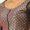 Blue Jacquard Blouse Festive Wear
