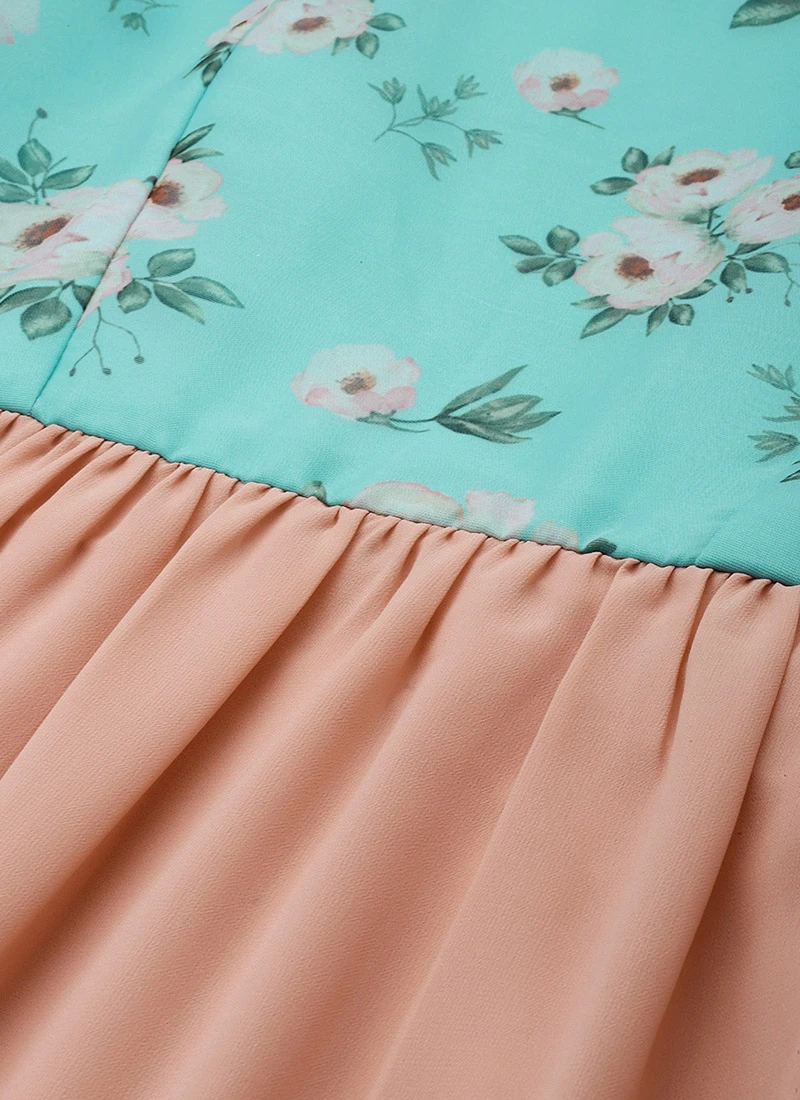 Blue N Grey Digital Printed Dress Festive Wear 5 Blue N Grey Digital Printed Dress Festive Wear - Image 5