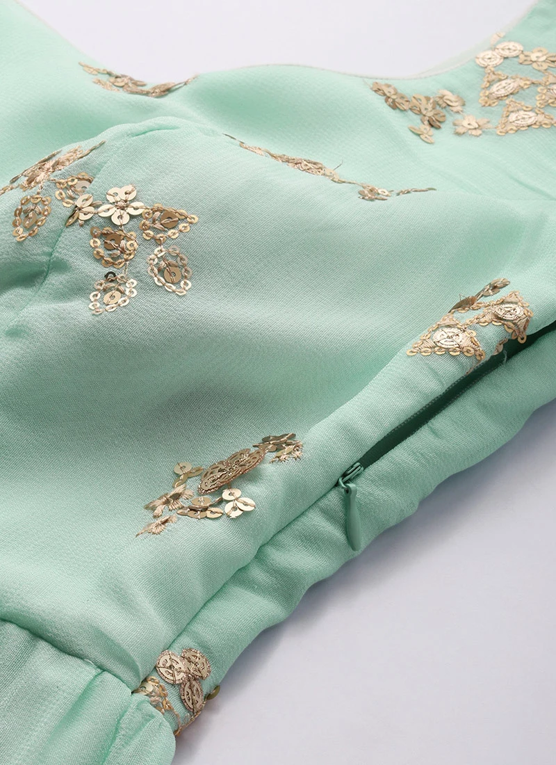 Blue N Pink Embroidered Lehenga Set Festive Wear 5 Blue N Pink Embroidered Lehenga Set Festive Wear - Image 5