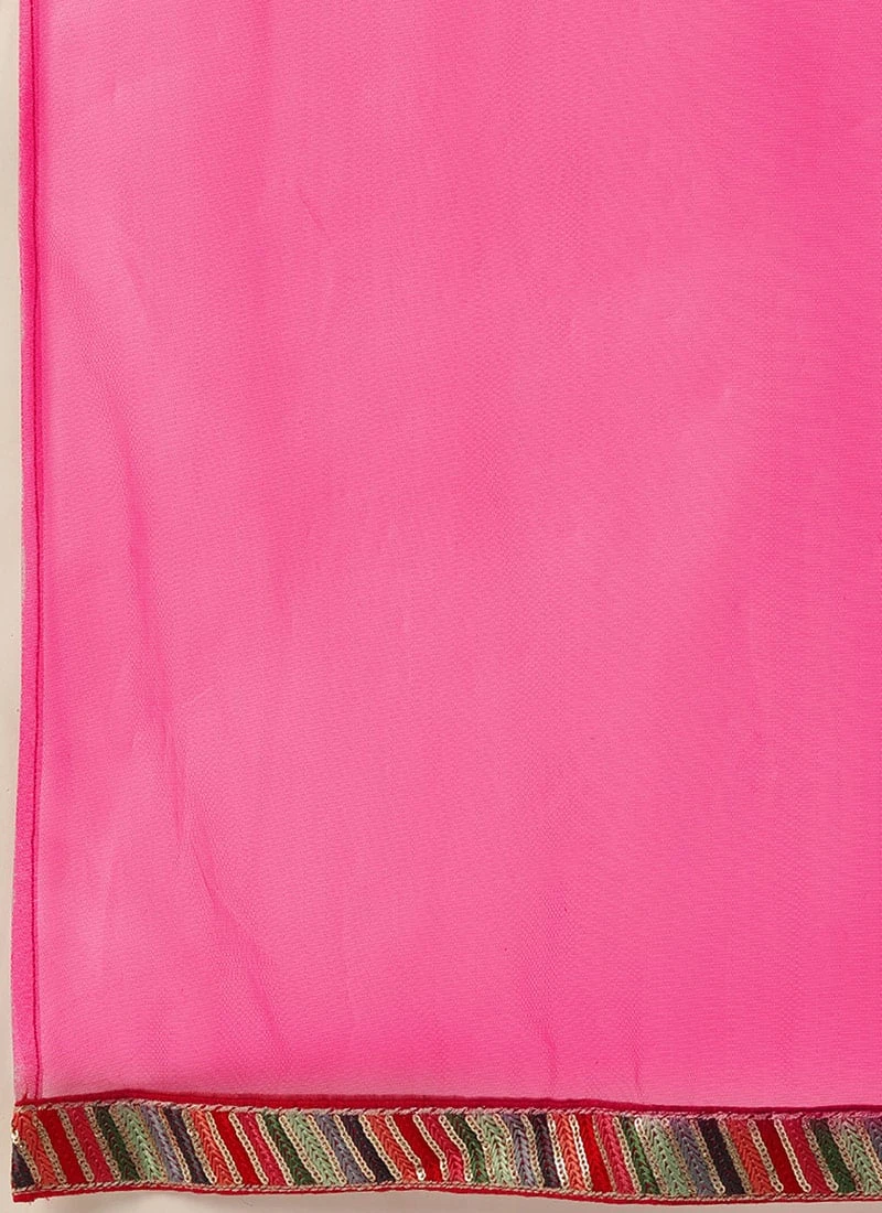 Blue N Pink Embroidered Lehenga Set Festive Wear 7 Blue N Pink Embroidered Lehenga Set Festive Wear - Image 7