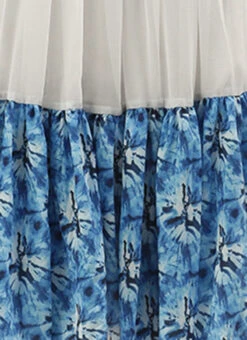 Blue N White Digital Printed Dress Festive Wear -C Bazaar Shop Blue N White Digital Printed Dress DRBS02208510 rrc4
