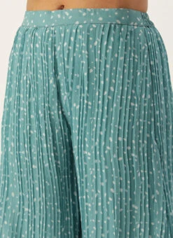 Bottom From Blue N White Printed Pleated Georgette Co-ords After Six Wear 14 Bottom From Blue N White Printed Pleated Georgette Co-ords After Six Wear -C Bazaar Shop Blue N White Printed Pleated Georgette Co ords IWBS02211100 rrc3