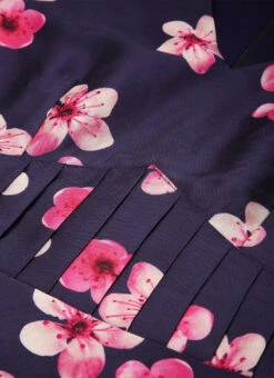 Blue Printed Art Silk Fit And Flare Dress After Six Wear -C Bazaar Shop Blue Printed Art Silk Fit And Flare Dress DRBS02203484 rrc1