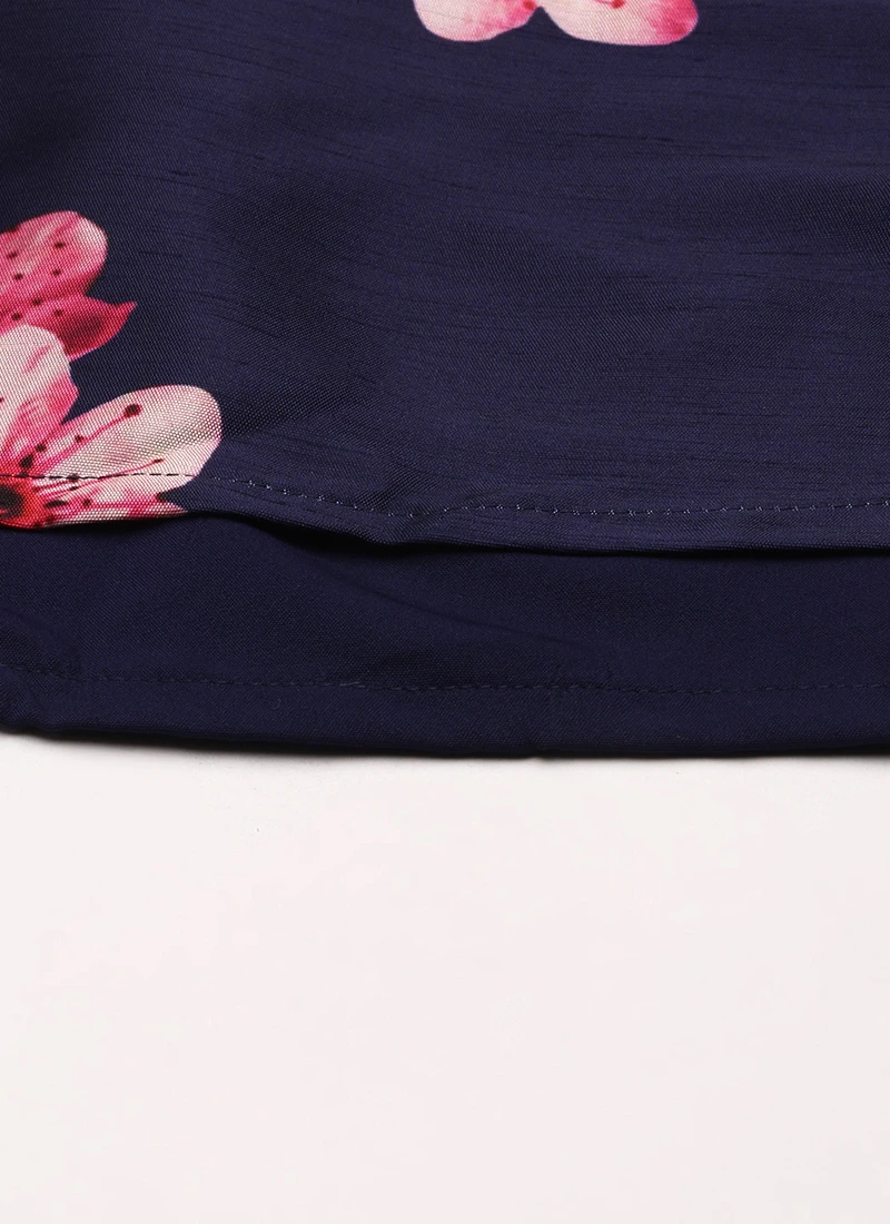 Blue Printed Art Silk Dress Festive Wear 7 Blue Printed Art Silk Dress Festive Wear - Image 7