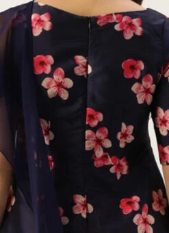 Blue Printed Kurta Set After Six Wear -C Bazaar Shop Blue Printed Kurta Set KSBS02205946 rrc2