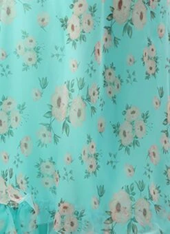 Blue Printed Organza Maxi Dress Festive Wear 15 Blue Printed Organza Maxi Dress Festive Wear -C Bazaar Shop Blue Printed Organza Maxi Dress DRBS02305201 rrc4