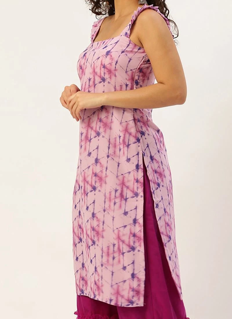 Top From Blue Printed Palazzo Suit After Six Wear 1 Top From Blue Printed Palazzo Suit After Six Wear