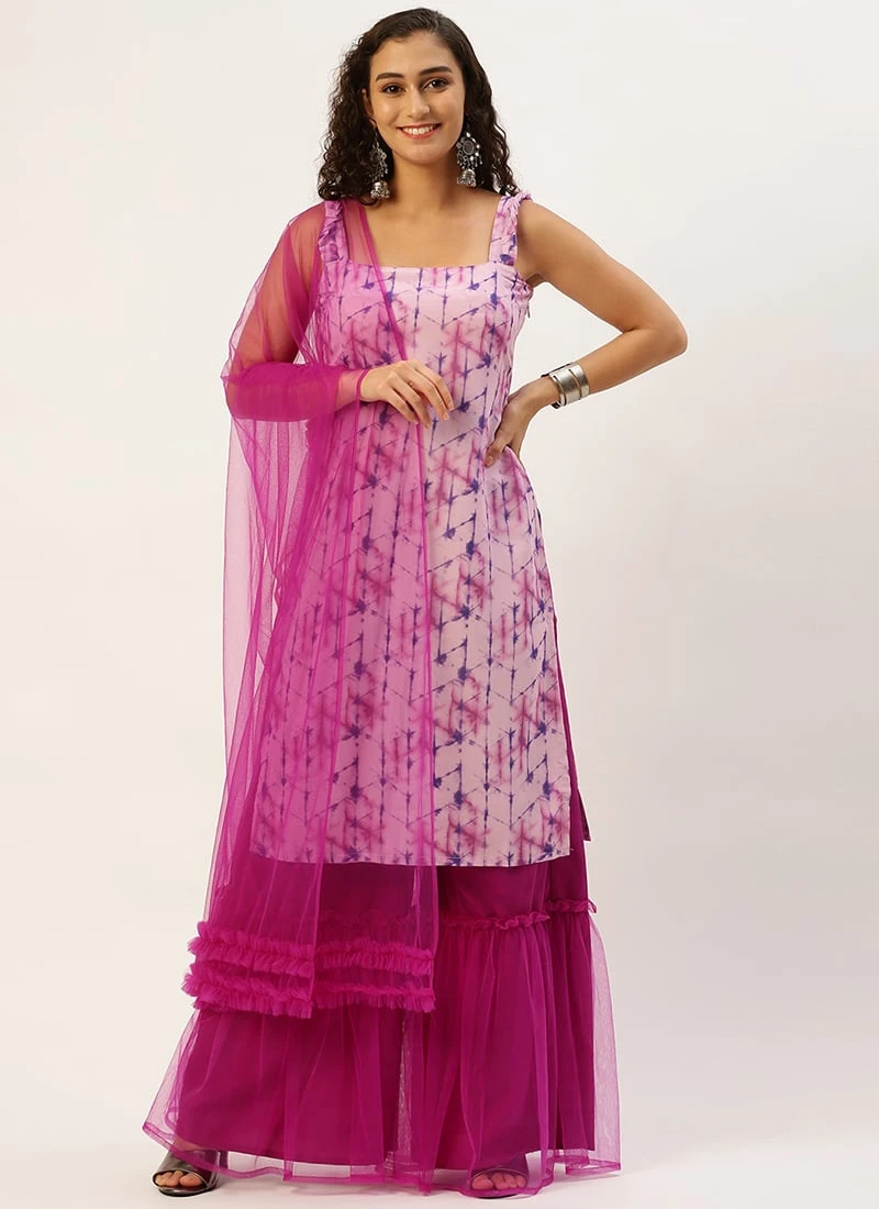 Bottom From Blue Printed Palazzo Suit After Six Wear 3 Bottom From Blue Printed Palazzo Suit After Six Wear - Image 3