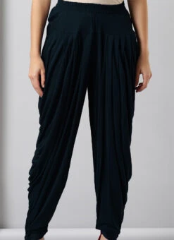 Blue Rayon Dhoti Pant Work Wear