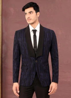 Blue Terry Rayon Lapel Suits -C Bazaar Shop Blue Terry Rayon Lapel Suits SUMDC3746 b