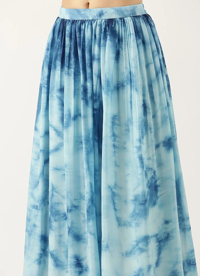 Skirt From Blue Tie N Dye Chinon Skirt Set After Six Wear 6 Skirt From Blue Tie N Dye Chinon Skirt Set After Six Wear - Image 6