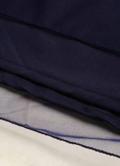 Blue Velvet Embroidered Dress With Cape Party Wear 13 Blue Velvet Embroidered Dress With Cape Party Wear -C Bazaar Shop Blue Velvet Embroidered Dress With Cape DRBS02211229 rrc3 1