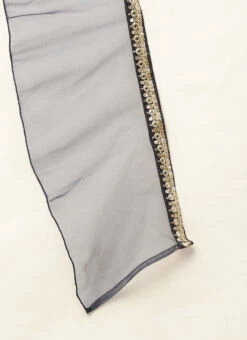 Blue Velvet Embroidered Gown With Dupatta Party Wear -C Bazaar Shop Blue Velvet Embroidered Gown With Dupatta IWBS02212536 rrc4