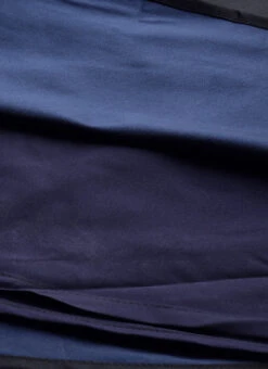 Blue Velvet Embroidered Off Shoulder Dress Festive Wear Party Wear -C Bazaar Shop Blue Velvet Embroidered Off Shoulder Dress DRBS02211083 rrc4