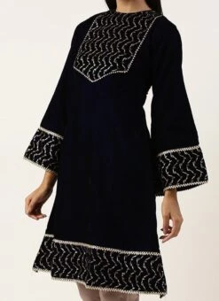 Top From Blue Velvet Embroidered Straight Pant Suit After Six Wear