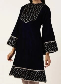 Bottom From Blue Velvet Embroidered Straight Pant Suit After Six Wear