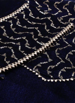 Bottom From Blue Velvet Embroidered Straight Pant Suit After Six Wear -C Bazaar Shop Blue Velvet Embroidered Straight Pant Suit SLBS02211067 rrc1