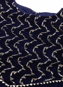 Top From Blue Velvet Embroidered Straight Pant Suit After Six Wear -C Bazaar Shop Blue Velvet Embroidered Straight Pant Suit SLBS02211067 rrc4 1