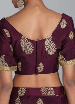 Ethnovog Purple Lehenga Set Wedding Wear -C Bazaar Shop Bollywood Vogue Custom Made Purple Lehenga Set GHBV01903901 rrc2