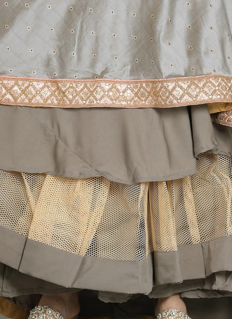 Ethnovog Grey Lehenga Choli Wedding Wear 8 Ethnovog Grey Lehenga Choli Wedding Wear - Image 8