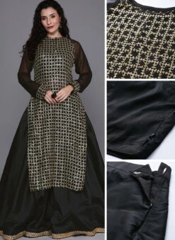 Ethnovog Jacket Style Skirt Set Festive Wear 10 Ethnovog Jacket Style Skirt Set Festive Wear -C Bazaar Shop Bollywood Vogue Customised Jacket Style Skirt Set IWBV01903878 gl