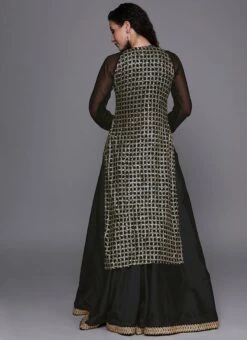 Ethnovog Jacket Style Skirt Set Festive Wear 11 Ethnovog Jacket Style Skirt Set Festive Wear -C Bazaar Shop Bollywood Vogue Customised Jacket Style Skirt Set IWBV01903878RTW b