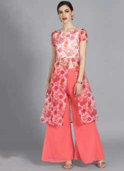 Ethnovog Digital Printed Palazzo Set After Six Wear -C Bazaar Shop Bollywood Vogue Digital Printed Palazzo Set IWBV01906304 u