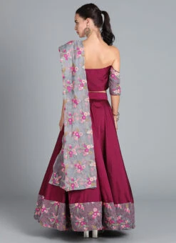 BollywoodVogue Off Shoulder Lehenga Set Party Wear 7 BollywoodVogue Off Shoulder Lehenga Set Party Wear -C Bazaar Shop BollywoodVogue Customised Off Shoulder Lehenga Set GHBV01902569 b