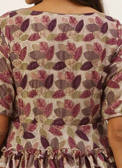 Brown Dhoti Jumpsuit With Embroidered Jacket Festive Wear Party Wear -C Bazaar Shop Brown Dhoti Jumpsuit With Embroidered Jacket IWBS02208540 rrc2