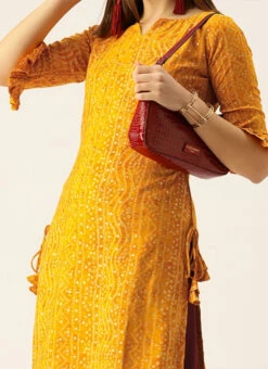 Burgundy Georgette N Yellow Printed Viscose Gown After Six Wear Festive Wear