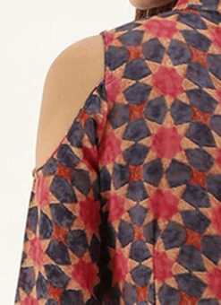 Collar Neck Multicoloured Straight Pant Kurta Set After Six Wear -C Bazaar Shop Collar Neck Multicoloured Straight Pant Kurta Set KSBS02001398 rrc4