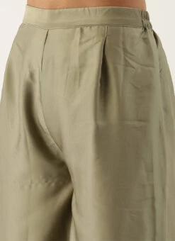 Cream Cotton N Olive Green Kurta Sets After Six Wear -C Bazaar Shop Cream Cotton N Olive Green Kurta Sets KSBS02102829 rrc2