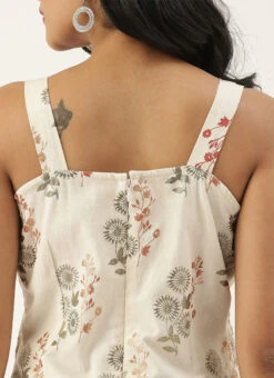 Cream Cotton N Olive Green Kurta Sets After Six Wear -C Bazaar Shop Cream Cotton N Olive Green Kurta Sets KSBS02102829 rrc3