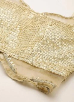 Dupatta From Cream Georgette Embroidered Maroon Kali Lehenga After Six Wear -C Bazaar Shop Cream Georgette Embroidered Maroon Kali Lehenga GHBS02211088 rrc1