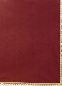 Dupatta From Cream Georgette Embroidered Maroon Kali Lehenga After Six Wear -C Bazaar Shop Cream Georgette Embroidered Maroon Kali Lehenga GHBS02211088 rrc3