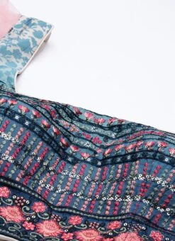 Skirt From Cream N Blue Printed Chinon Skirt Set After Six Wear 12 Skirt From Cream N Blue Printed Chinon Skirt Set After Six Wear -C Bazaar Shop Cream N Blue Printed Chinon Skirt Set IWBS02301022 rrc1