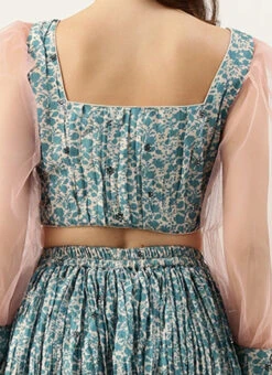 Skirt From Cream N Blue Printed Chinon Skirt Set After Six Wear 14 Skirt From Cream N Blue Printed Chinon Skirt Set After Six Wear -C Bazaar Shop Cream N Blue Printed Chinon Skirt Set IWBS02301022 rrc3