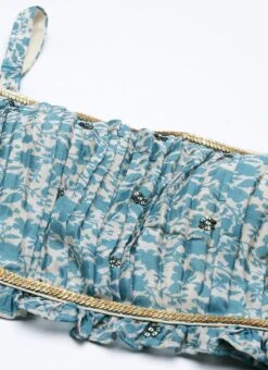 Dupatta From Cream And Blue Printed N Embroidered Set After Six Wear -C Bazaar Shop Cream and Blue Printed N Embroidered Set IWBS02301010 rrc1 1