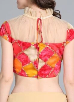 Beige Half N Half Border Saree Festive Wear -C Bazaar Shop Custom Made Beige Half N Half Border Saree SABS01908555 rrc4