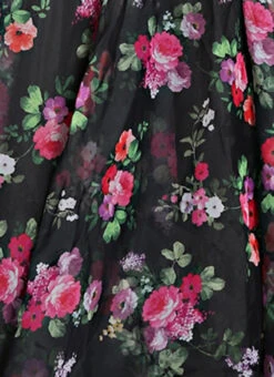 Black Digital Printed Gown With Jacket Party Wear -C Bazaar Shop Custom Made Black Digital Printed Gown with Jacket IWBS1809086 rrc4