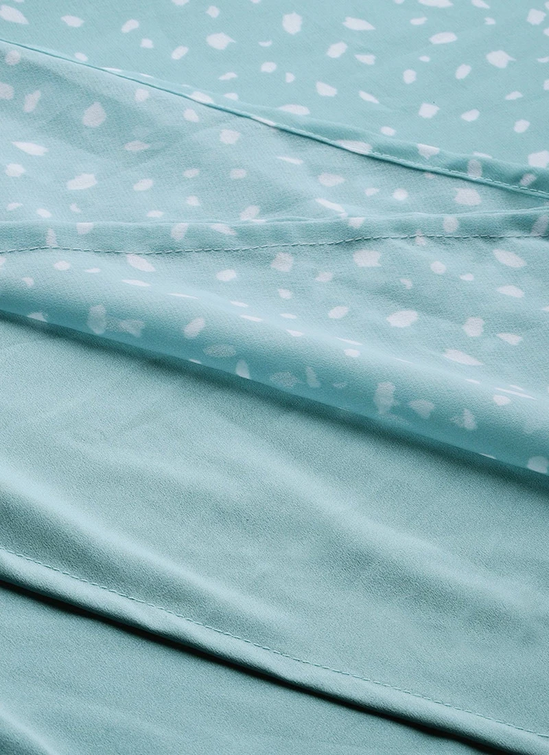 Blue Halter Neck Georgette Gown After Six Wear 6 Blue Halter Neck Georgette Gown After Six Wear - Image 6