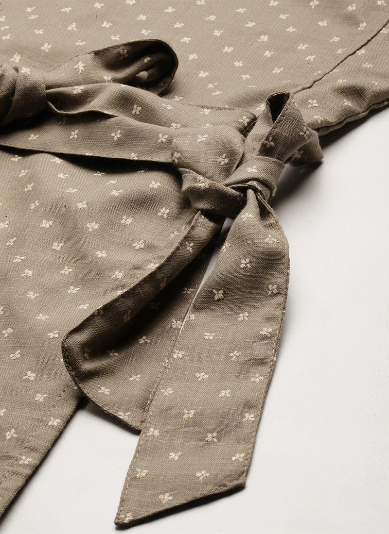 Grey Foil Printed Kurta Set After Six Wear 7 Grey Foil Printed Kurta Set After Six Wear - Image 7