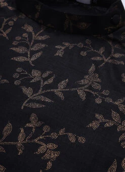 Black Foil Print Kurta Pyjama Set Festive Wear -C Bazaar Shop Customized Black Foil Print Kurta Pyjama Set KPBS01908671 rrc2