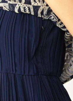 Dark Blue Embroidered Georgette Dress Festive Wear After Six Wear 14 Dark Blue Embroidered Georgette Dress Festive Wear After Six Wear -C Bazaar Shop Dark Blue Embroidered Georgette Dress DRBS02210917 rrc3