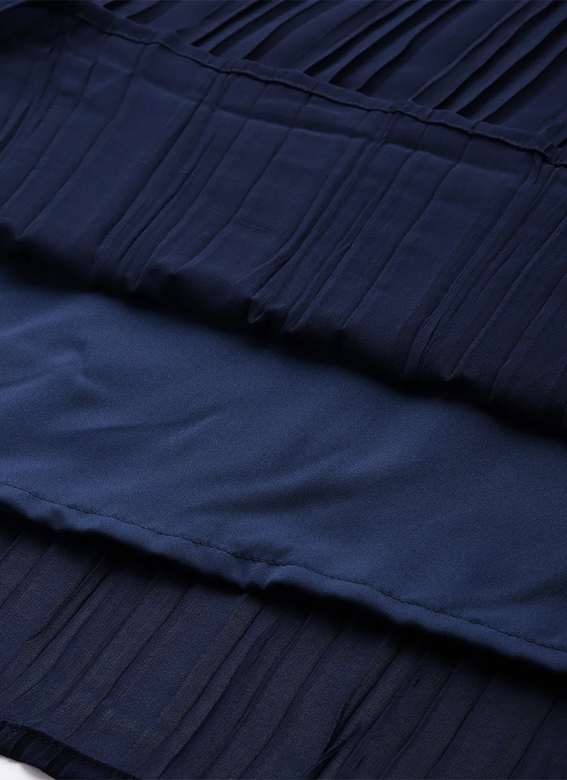 Dark Blue Embroidered Georgette Dress Festive Wear After Six Wear 8 Dark Blue Embroidered Georgette Dress Festive Wear After Six Wear - Image 8