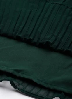 Dark Green Embroidered Georgette Dress After Six Wear -C Bazaar Shop Dark Green Embroidered Georgette Dress DRBS02210919 rrc3 1