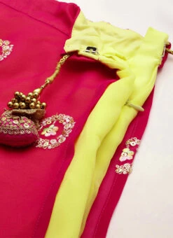 Dark Pink Georgette Embroidered Lehenga Set Wedding Wear 13 Dark Pink Georgette Embroidered Lehenga Set Wedding Wear -C Bazaar Shop Dark Pink Georgette Embroidered Lehenga set GHBS02211075 rrc2