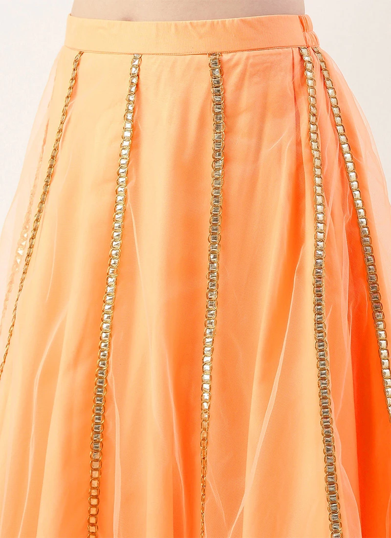 Dupatta From Dark Pink Sequins Tiered Style Lehenga Set After Six Wear 6 Dupatta From Dark Pink Sequins Tiered Style Lehenga Set After Six Wear - Image 6