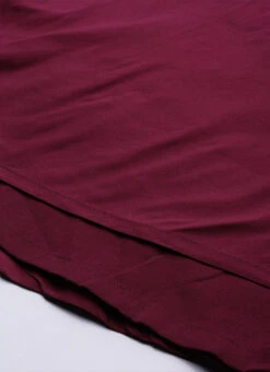 Dark Purple Boat Neck Embroidered Dress Wedding Wear -C Bazaar Shop Dark Purple Boat Neck Embroidered Dress DRBS02106430 rrc4