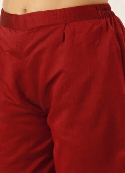 Digital Printed Kurta N Red Chanderi Pants Festive Wear -C Bazaar Shop Digital Printed Kurta N Red Chanderi Pants KSBS02109727 rrc2